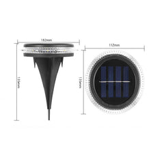 Lampa solara LED tip spot pentru gradina Practicpentrucasa, 8 LED-uri, material ABS si Policarbonat, baterie 1.2V, 600mah, 12 x 13.5 cm, alb cald