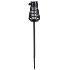 Lampa Solara pentru Gradina, Practicpentrucasa, Reincarcabila de la Soare, Model Felinar, Portabila cu Picior, Lumina Calda, 12 cm, Negru