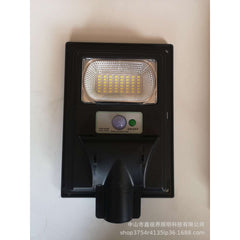 Lampa solara stradala Practicpentrucasa, cu telecomanda, senzor de miscare si lumina, suport prindere, 48 LED-uri, IP65, ABS, 5AH, 50W, temperatura culoare 6500K, 28.5x18.8x5 cm, autonomie 10-12 ore, negru