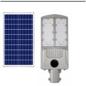 Lampa solara stradala Practicpentrucasa, pentru curte sau strada, cu doua grile, finisaj mat, rezistent la apa, montare prin fixare, senzor lumina, baterie de litiu, IP65, lumina rece, putere 500W, autonomie 10 ore, 55 x 23 x 9 cm, gri