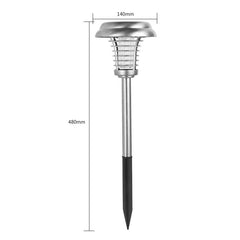 Lampa solara tip torta Practicpentrucasa, anti-insecte, tantari, UV, LED, 1.2V, IP65, 1 LED, material ABS, 48 x 14 cm, gri