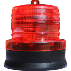 LED rosu intermitent de atentionare cu incarcare solara Practicpentrucasa, 1.2 V, rezistent la apa IP65, panou solar incorporat, 11.5 x 11.6 cm, rosu