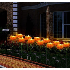 Lampa Solara LED tip Crizantema cu o floare pentru Gradina, Inaltime 80 cm, Practicpentrucasa