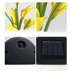 Lumina solara LED tip Crin cu 5 flori, inaltime 75 cm, pentru gradina, Practicpentrucasa