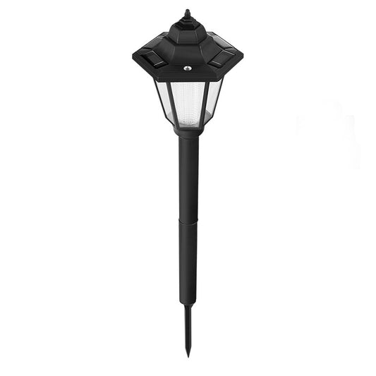 Lampa solara hexagonala de gradina Practicpentrucasa, Alb Cald