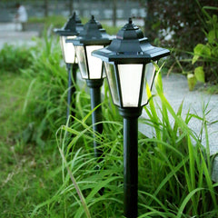 Lampa solara hexagonala de gradina Practicpentrucasa, Alb Rece