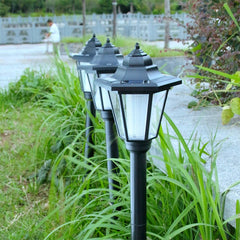 Lampa solara hexagonala de gradina Practicpentrucasa, Alb Rece