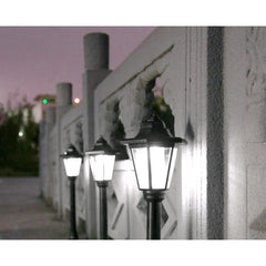 Lampa solara hexagonala de gradina Practicpentrucasa, Alb Rece