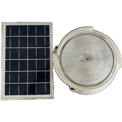 Plafoniera solara Practicpentrucasa, 100 W, diametru 240 MM, cu telecomanda, Lungime prelungitor: 4.6 m, alb rece
