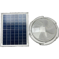 Plafoniera solara Practicpentrucasa, 200 W, diametru 320 MM, cu telecomanda, Lungime prelungitor: 4.6 m, alb rece