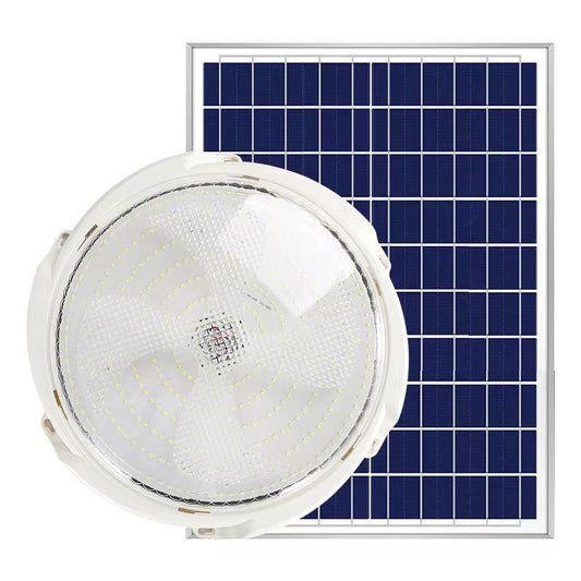 Plafoniera solara Practicpentrucasa, 50 W, diametru 200 MM, cu telecomanda, lungime prelungitor 4.6 m alb rece