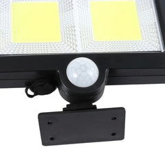 Lampa solara Practicpentrucasa cu senzor de miscare, 108 COB LED, 2 grile, ip65, negru
