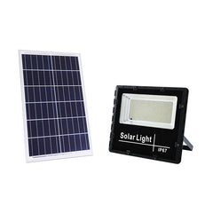 Proiector LED SMD 400W cu incarcare solara Practicpentrucasa, panou solar, cu telecomanda, suport prindere, material ABS, 12AH, 473 LED-uri, 969Lm, 20x15 cm, negru