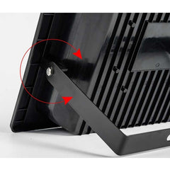 Proiector LED/Lampa solara de exterior Practicpentrucasa, 22 cm x 27 cm, Rezistent la Apa IP67, cu Panou Solar, 248 LED SMD, 150 W, Senzor de lumina, Timer, cu Telecomanda, 2 moduri de iluminat, kit montaj inclus, Lumina Rece