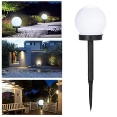 Set 2 Lampi Solare LED, Practicpentrucasa, Forma Sferica, Tip Glob, Diametru 10 cm, Alb Rece
