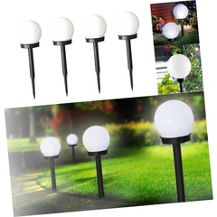 Set 2 Lampi Solare LED, Practicpentrucasa, Forma Sferica, Tip Glob, Diametru 10 cm, Alb Rece