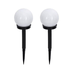 Set 2 lampa solara LED, Sferica, Tip Glob Practicpentrucasa, Diametru 10 cm, Multicolor