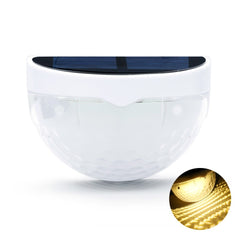 Set 2x Lampa solara de perete 6LED, Practicpentrucasa, carcasa alba, lumina alb cald