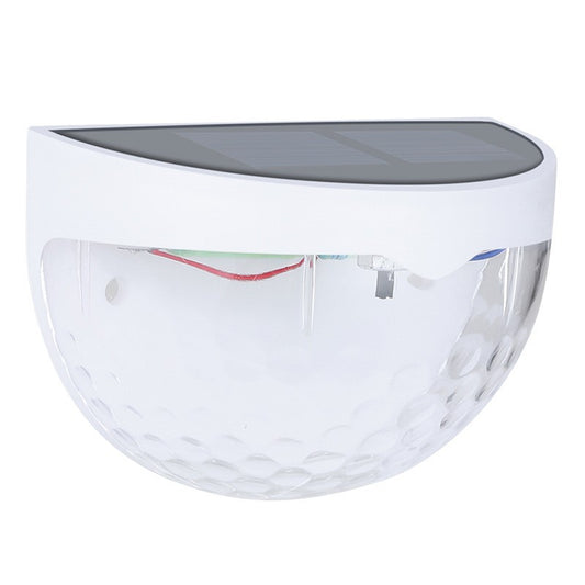 Set 2x Lampa solara de perete 6LED, Practicpentrucasa, carcasa alba, lumina alb rece