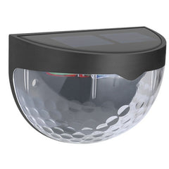 Set 2x Lampa solara de perete 6LED, Practicpentrucasa, carcasa neagra, lumina alb cald