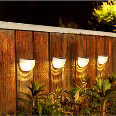 Set 2x Lampa solara de perete 6LED, Practicpentrucasa, carcasa alba, lumina alb cald