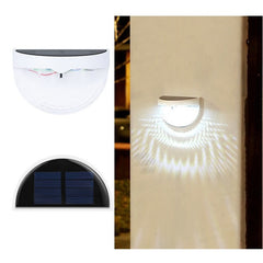 Set 2x Lampa solara de perete 6LED, Practicpentrucasa, carcasa alba, lumina alb rece