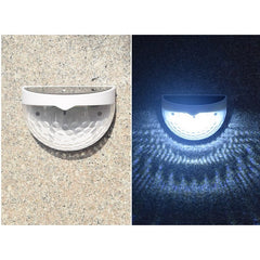 Set 2x Lampa solara de perete 6LED, Practicpentrucasa, carcasa alba, lumina alb rece