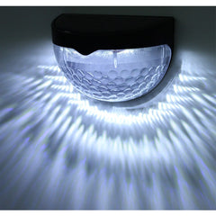 Set 2x Lampa solara de perete 6LED, Practicpentrucasa, carcasa neagra, lumina alb rece