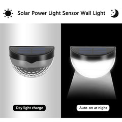 Set 2x Lampa solara de perete 6LED, Practicpentrucasa, carcasa neagra, lumina alb rece