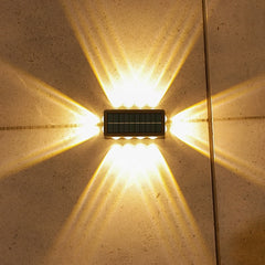 Lampa Solara, Practicpentrucasa, 8+4 LED, Lumina Calda, din ABS+PC, 19 x 9.5 cm, IP65, Negru