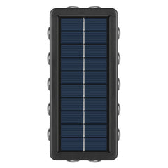 Lampa Solara, Practicpentrucasa, 8+4 LED, Lumina Calda, din ABS+PC, 19 x 9.5 cm, IP65, Negru