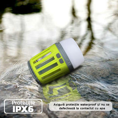 Lampa UV antiinsecte Practicpentrucasa, anti muste, anti tantari, Conectare la priza prin USB, portabil, 3.7 V, 200 lumeni, 8.5 x 13.3 cm, Verde