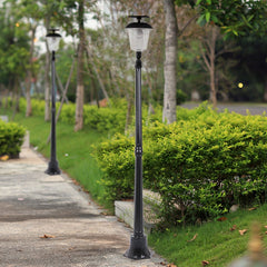 Lampa solara de tip stalp pentru gradina, Practicpentrucasa, Alb Cald