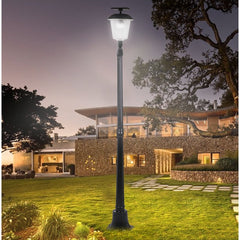 Lampa solara de tip stalp pentru gradina, Practicpentrucasa, Alb Cald