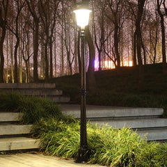 Lampa solara de tip stalp pentru gradina, Practicpentrucasa, Alb Cald