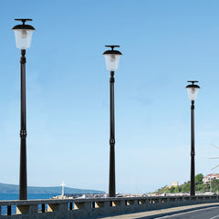 Lampa solara de tip stalp pentru gradina, Practicpentrucasa, Alb Cald