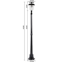 Lampa solara de tip stalp pentru gradina, Practicpentrucasa, Alb Cald