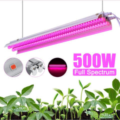 Lampa dubla pentru cresterea plantelor Practicpentrucasa, 50 cm, T5, tehnologie LED, nu afecteaza plantele, potrivit pentru intregul ciclu de crestere, multicolor