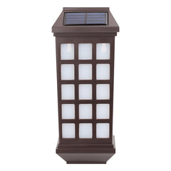 Lampa solara LED tip Felinar pentru perete Practicpentrucasa, 23 x 9 cm, 1.2V, ABS, 600mAh, rezistent la apa, alb rece