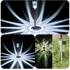 Lampa solara LED de exterior pentru gradina Practicpentrucasa, dispersor normal, 0.06W, Inox, 29 cm