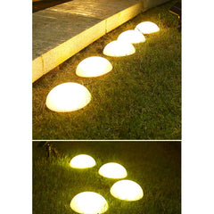 Decoratiune pentru gradina, Practicpentrucasa, lampa solara in forma de ciuperca, 5 ciuperci, alb cald