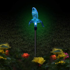 Set 3 Lampi Solare LED tip pasare-fluture-libelula, Inaltime 43 cm, Practicpentrucasa, Multicolor
