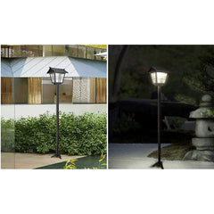 Lampa solara de tip stalp pentru gradina, Practicpentrucasa, Alb Rece