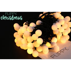 Instalatie Lumini Gradina, 12 metri, 100 de LED-uri cu ornament tip Bulb, 8 jocuri de lumini, alb cald, cu energie solara, liniar, interior/exterior, Practicpentrucasa