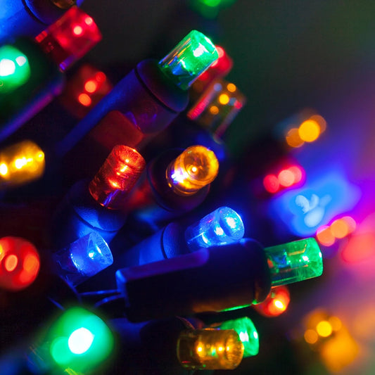 Instalatie Craciun, 22 metri, 200 de LED-uri, Multicolor, cu energie solara, liniar, interior/exterior, Practicpentrucasa