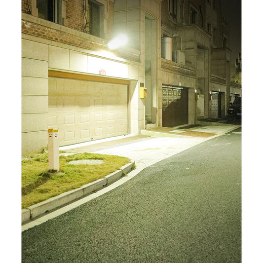Lampa cu incarcare solara si senzor de miscare pentru exterior, 64 LED cu distanta de inductie, montaj pe perete, fara cabluri, Practicpentrucasa