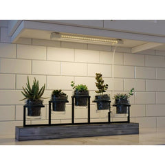Lampa dubla pentru cresterea plantelor Practicpentrucasa, 50 cm, T5, tehnologie LED, nu afecteaza plantele, potrivit pentru intregul ciclu de crestere, lumina alb calda
