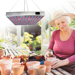 Lampa LED 15W Practicpentrucasa, pentru cresterea plantelor in interior, material ABS, cu agatatoare, 25 x 25 cm, multicolor