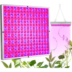 Lampa LED 45W Practicpentrucasa, pentru cresterea plantelor in interior, 225 de leduri, 165 leduri rosii, 60 albastre, 30 x 30 cm, multicolor