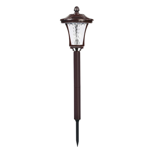 Lampa solara cu prindere in pamant, Practicpentrucasa, inaltime 65 cm, Alb Rece